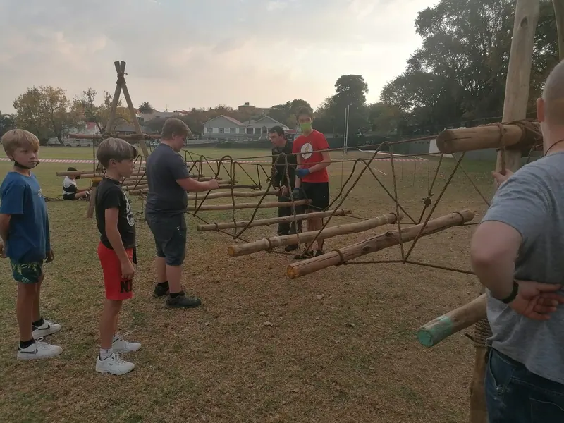 Our scouts build a suspension bridge for the Jeppe Highland Gathering, photo 3