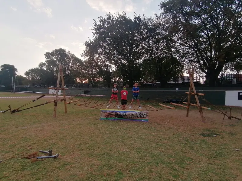 Our scouts build a suspension bridge for the Jeppe Highland Gathering, photo 7