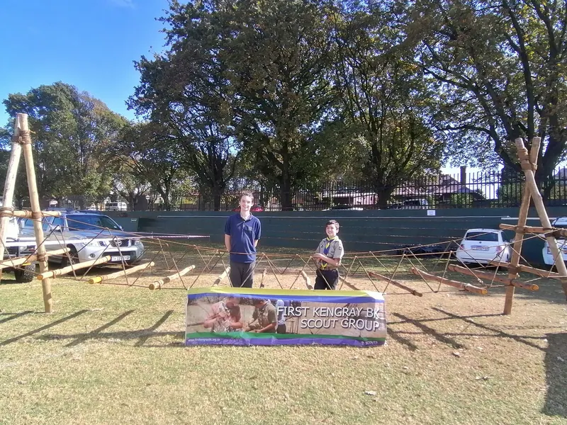 Our scouts build a suspension bridge for the Jeppe Highland Gathering, photo 10