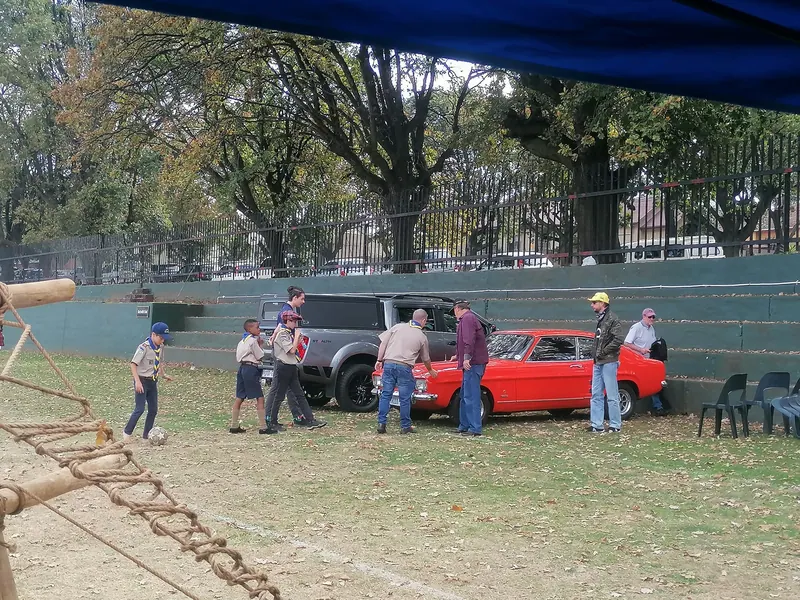 Our scouts build a suspension bridge for the Jeppe Highland Gathering, photo 18