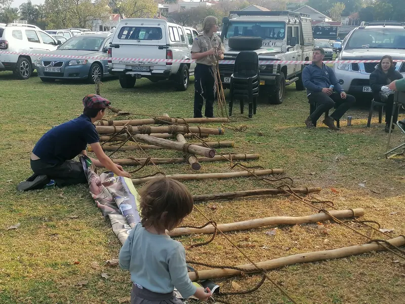 Our scouts build a suspension bridge for the Jeppe Highland Gathering, photo 23