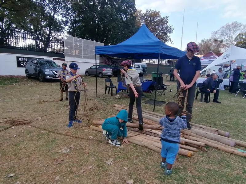 Our scouts build a suspension bridge for the Jeppe Highland Gathering, photo 31