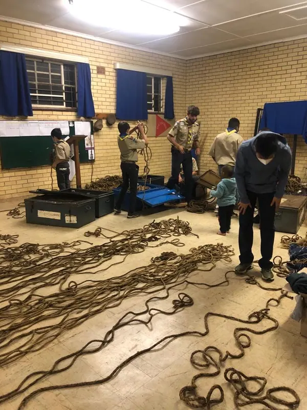 Our scouts build a suspension bridge for the Jeppe Highland Gathering, photo 38