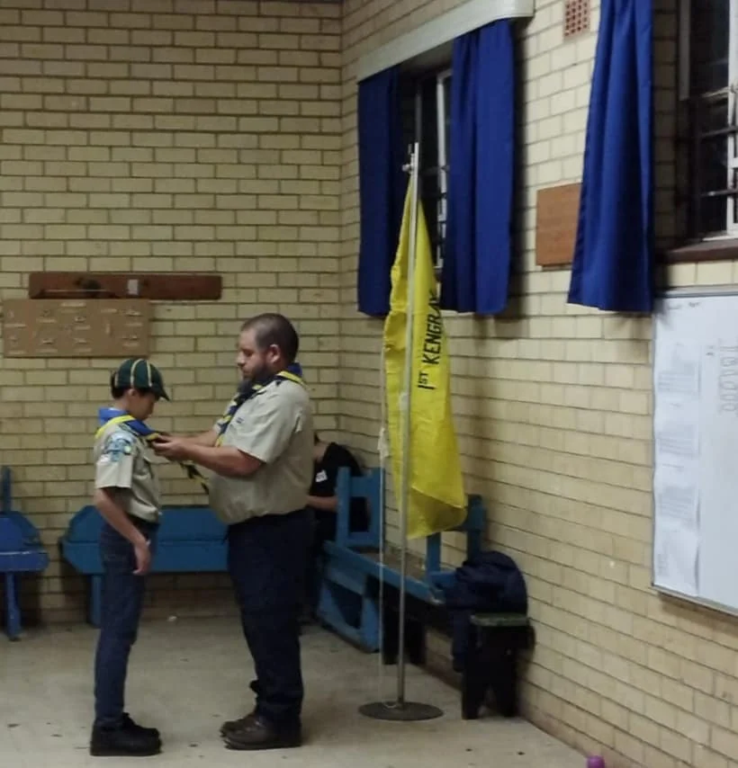 Joseph and Lucas join the cub pack