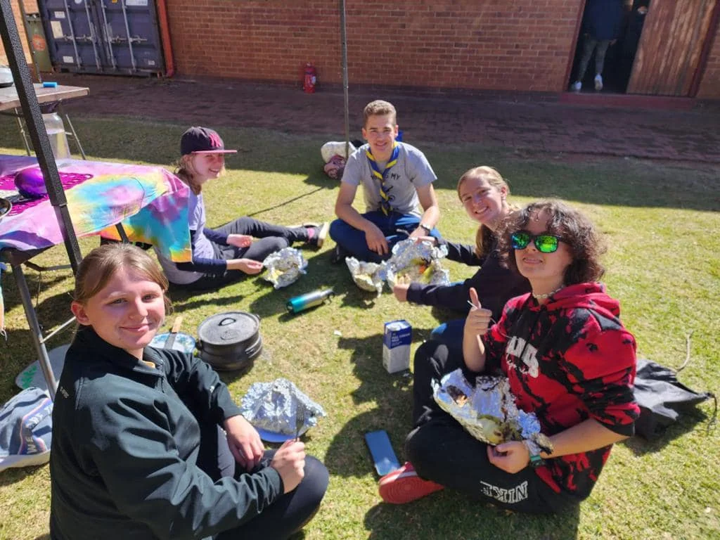 Youth Day open-fire cooking with 1st Edenvale